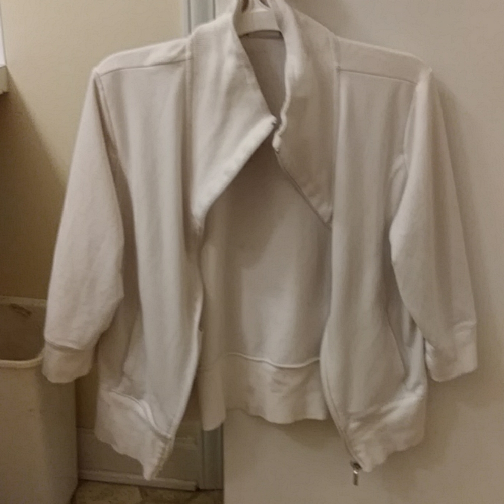 White workout jacket